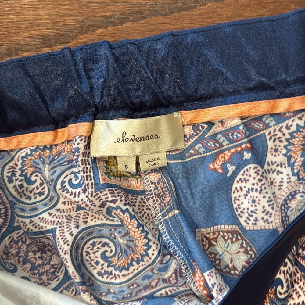Elevenses paisley wide leg pants, small - Picture 7 of 10